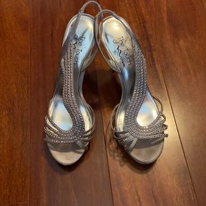 Silver high heels